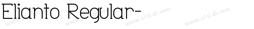 Elianto Regular字体转换